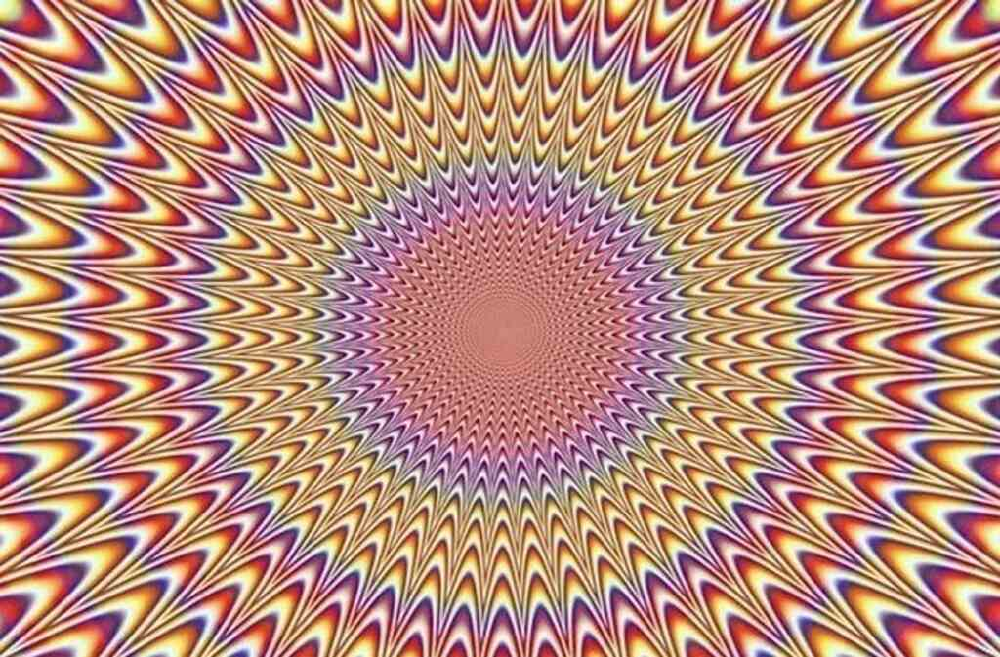 Ilusão de ótima de imagem que parece se mover
